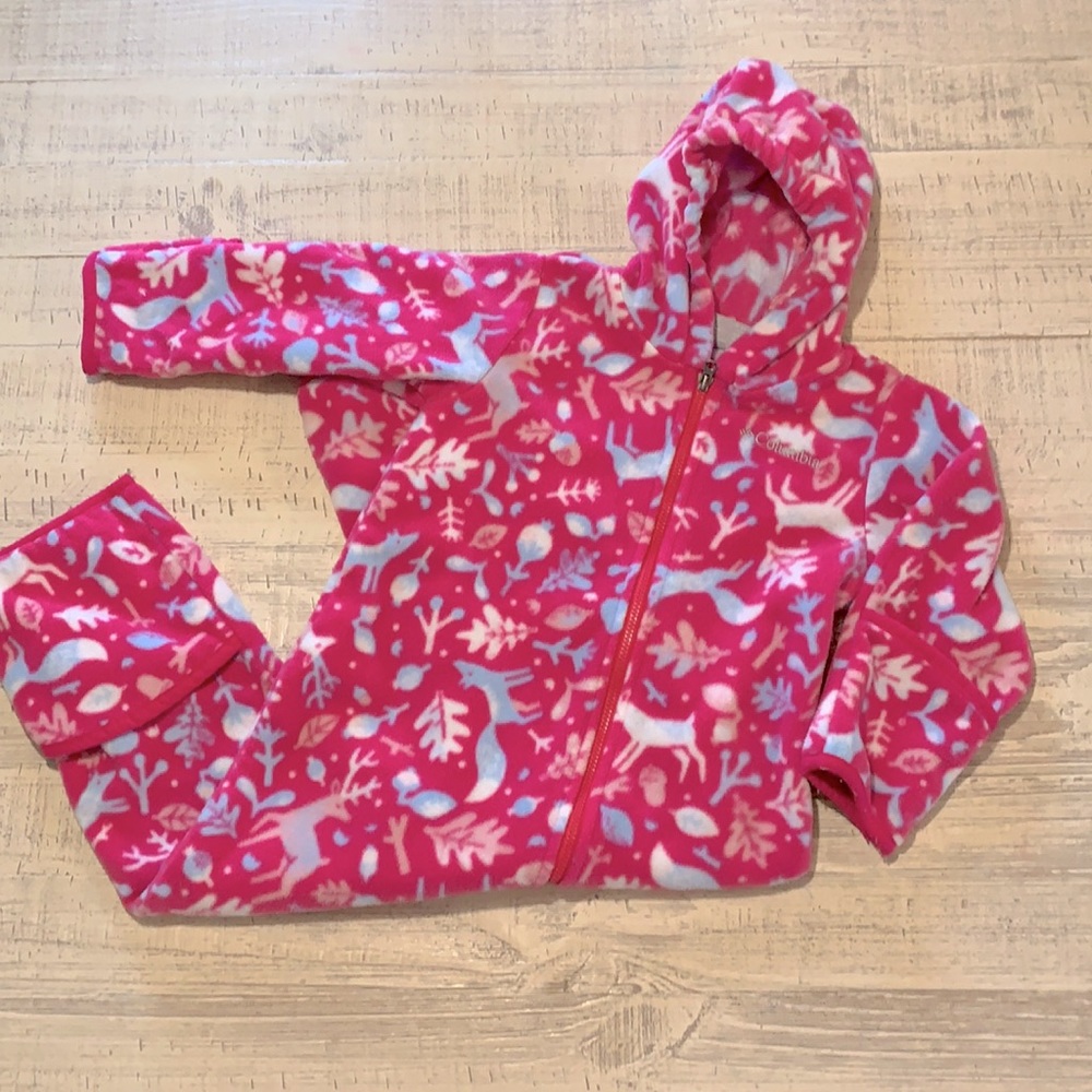 Columbia Bunting Pink with Woodland Animals